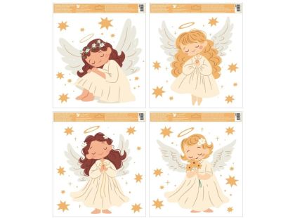 Okenní fólie Andělé 30 x 33,5 cm