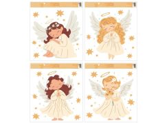 Okenní fólie Andělé 30 x 33,5 cm