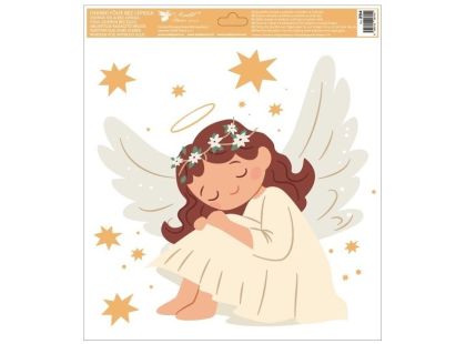 Okenní fólie Andělé 30 x 33,5 cm