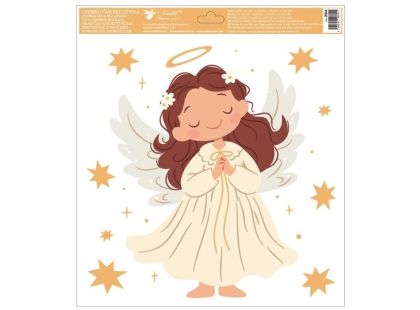 Okenní fólie Andělé 30 x 33,5 cm