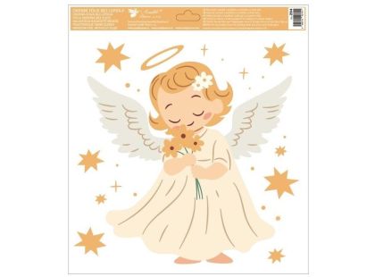 Okenní fólie Andělé 30 x 33,5 cm