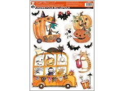Okenní fólie Halloween s glitrem 29 x 41 cm č.2