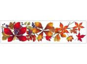 Okenní fólie pruh s podzimním listím 59 x 15 cm č.4