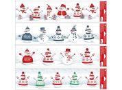 Okenní fólie pruh Sněhuláci 64 x 15 cm