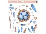 Anděl Okenní fólie Hnízdo s vejci 30 x 33,5 cm