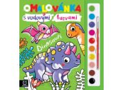 Omalovánka s vodovými barvami. Dinosauři