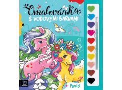 Omalovánka s vodovými barvami. Poníci