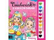 Omalovánka s vodovými barvami. Princezny