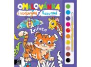 Omalovánka s vodovými barvami. Zvířata