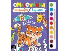 Omalovánka s vodovými barvami. Zvířata