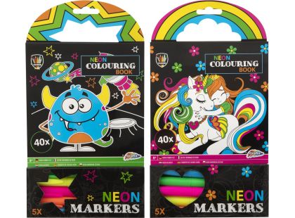 Omalovánky Neon s 5 fixami