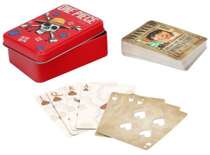 One Piece hrací karty (plechový box)