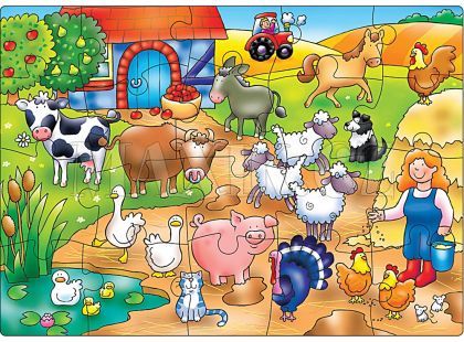 Orchard Toys Puzzle Kdo žije  na farmě? 20dílků