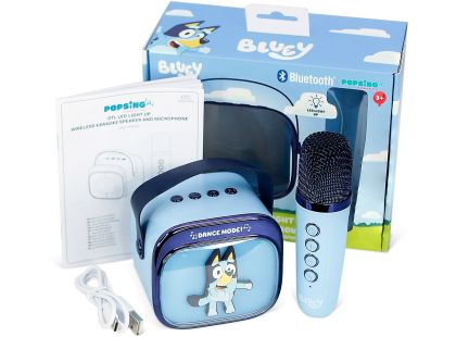 OTL Technologies Bluey PopSing LED Karaoke Speaker with Mic