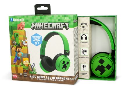 OTL Technologies Minecraft Creeper Kids Wireless Headphones