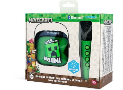 OTL Technologies Minecraft PopSing LED Karaoke Speaker with Mic