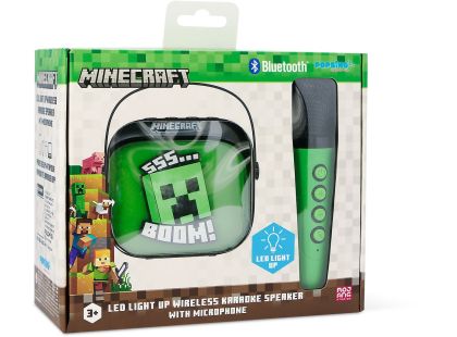 OTL Technologies Minecraft PopSing LED Karaoke Speaker with Mic