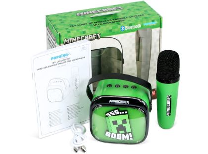 OTL Technologies Minecraft PopSing LED Karaoke Speaker with Mic