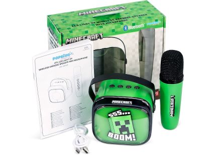 OTL Technologies Minecraft PopSing LED Karaoke Speaker with Mic