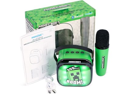 OTL Technologies Minecraft PopSing LED Karaoke Speaker with Mic