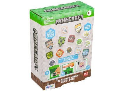 Paladone Minecraft 3D sada na výrobu samolepek - náhradní set