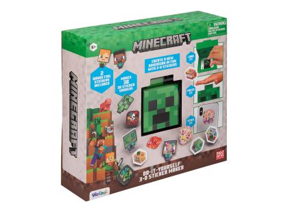 Paladone Minecraft 3D sada na výrobu samolepek - Poškozený obal