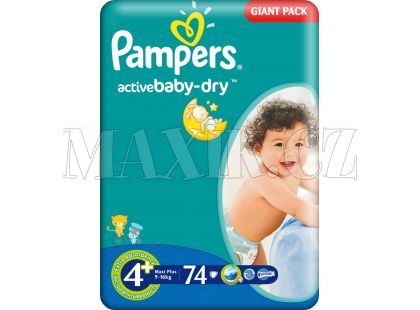 Pampers Active Baby 4+ Maxi Plus 74ks