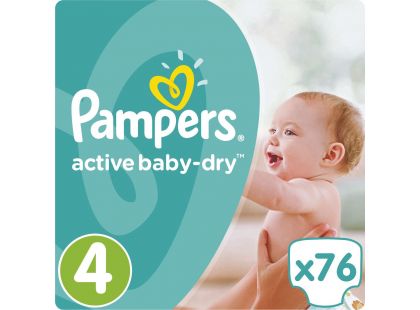 Pampers Active Baby Dry 4 Maxi 76ks Pampers Active Baby Dry 4 Maxi 76ks