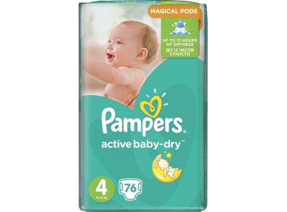 Pampers Active Baby Dry 4 Maxi 76ks