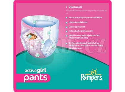 Pampers Active Pants Girl 4 Maxi 52ks