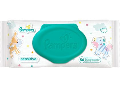 Pampers Sensitive Vlhčené ubrousky 56ks Pampers Sensitive Vlhčené ubrousky 56ks
