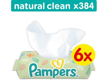 Pampers Ubrousky Natural Clean 6x64ks