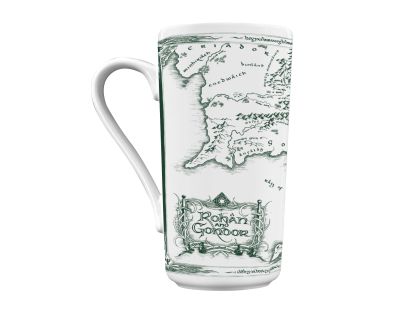 Pán prstenů keramický hrnek – bílá mapa