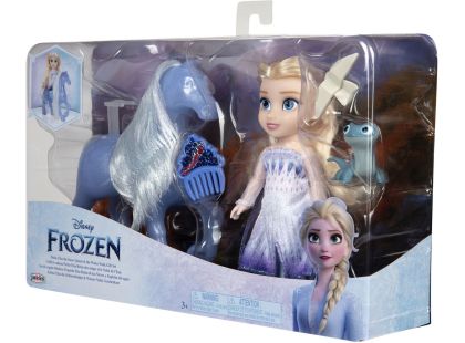 Panenka Ledové království Mini Elsa 15 cm a kouzelný kůň Nokk