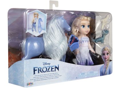 Panenka Ledové království Mini Elsa 15 cm a kouzelný kůň Nokk
