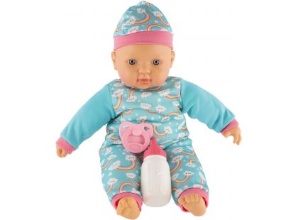 Panenka miminko 40 cm s měkkým tělem, lahvičkou a dudlíkem
