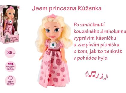 Panenka princezna Růženka plast 35cm česky mluvící - Poškozený obal