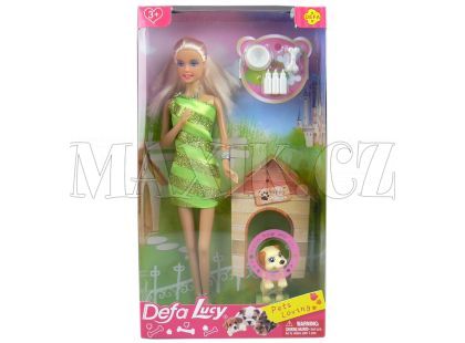 Panenka s pejskem 29cm - Zelená