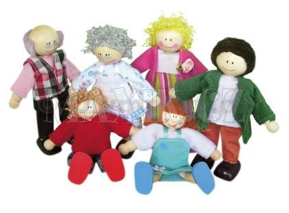 Panenky do domečku rodinka 6ks