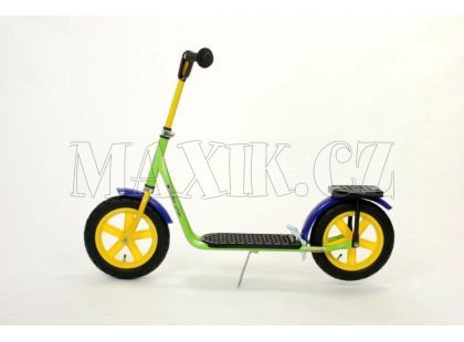 Panther Junior Koloběžka TRIXX 12 Speciál - žlutý PVC ráfek-zelená