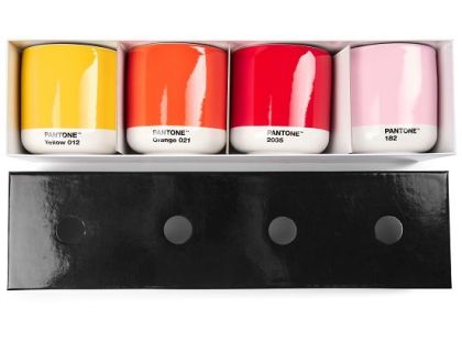 PANTONE Latte termo hrnek set 4ks - Yellow, Red, Orange, Light Pink