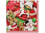 Papírové ubrousky vánoční, třívrstvé 33 x 33 cm, 20 ks