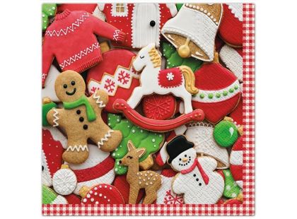 Papírové ubrousky vánoční, třívrstvé 33 x 33 cm, 20 ks