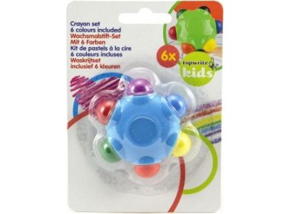 Pastelky hvězda voskovky 6 barev