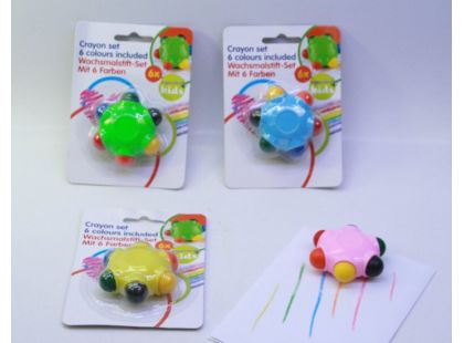 Pastelky hvězda voskovky 6 barev