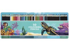 Pastelky v krabičce kovové 50 ks
