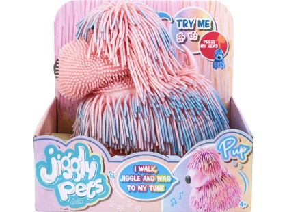 Pejsek mazlíček Jiggly perleťový růžový - Poškozený obal