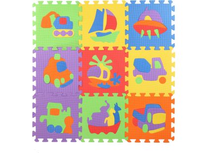 Pěnové puzzle Dopravní prostředky 29 x 29 x 1 cm 10ks ve fólii