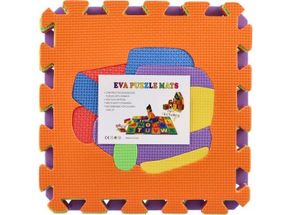 Pěnové puzzle Dopravní prostředky 29 x 29 x 1 cm 10ks ve fólii