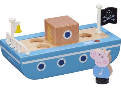 Peppa Pig dřevěná loď a figurka George